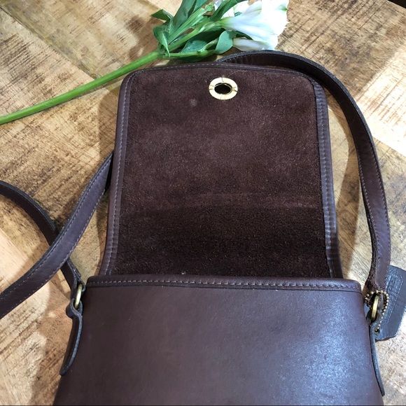 COACH VINTAGE BROWN LEATHER CROSSBODY SATCHEL - Picture 4 of 8